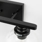 16 in. 2-Light Industrial Matte Black Bathroom Vanity Light, Open Globe Clear Glass Wall Sconce