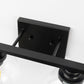 16 in. 2-Light Industrial Matte Black Bathroom Vanity Light, Open Globe Clear Glass Wall Sconce