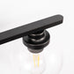 Elegant 25 in. 3-Light Matte Black Bathroom Vanity Light, Modern Farmhouse Wall Sconce with Open Globe Glass Shades