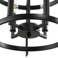 4-Light Black Drum Pendant Light, Convertible Semi Flush Mount Ceilingfor Dining Room,Bedroom, Foyer, Entryway