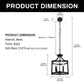 4-Light Black Drum Pendant Light, Convertible Semi Flush Mount Ceilingfor Dining Room,Bedroom, Foyer, Entryway
