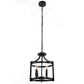 4-Light Black Drum Pendant Light, Convertible Semi Flush Mount Ceilingfor Dining Room,Bedroom, Foyer, Entryway