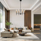 8 Light Modern Farmhouse Black and Gold Chandelier for Dining Room Over Table,Hanging Ceiling Candle Chandeliers