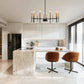 12-Light Modern Farmhouse Black and Gold Chandelier for Dining Room Over Table,Hanging Ceiling Candle Chandeliers