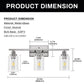 24 in. 3-Light Industrial Brushed Nickel Vanity Light Fixtures for Bathroom with Clear Glass Shades