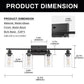 32 in. 4-Light Industrial Matte Black Vanity Light Fixtures for Bathroom with Clear Glass Shades