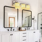 22 in. 3-Light Chrome Bathroom Vanity Light with Milk White Glass Shades for Mirror