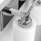 22 in. 3-Light Chrome Bathroom Vanity Light with Milk White Glass Shades for Mirror