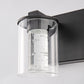 17 in. 3-Light Integrated LED Bathroom Black Vanity Light with Crystal Accents, Dimmable and Adjustable Lighting