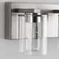 24 in. 4-Light Brushed Nickel Integrated LED Bathroom Vanity Light Fixture Dimmable with White/Neutral/Warm Light