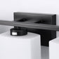 22 in. 3 Light Matte Black Modern Square Vanity Light for Bathroom, Bedroom, Living Roomwith Milk White Shades