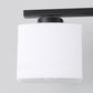 22 in. 3 Light Matte Black Modern Square Vanity Light for Bathroom, Bedroom, Living Roomwith Milk White Shades