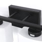 31 in. 4 Light Matte Black Modern Square Vanity Light for Bathroom, Bedroom, Hallway with Milk White Glass Shades