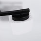 24 in. 3 Light Matte Black Modern Industrial Square Vanity Light for Bathroom with Curved Arms and Milk White Shades