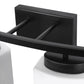 33.5 in. 4-Light Black Modern Square Vanity Light for Bathroom, Bedroom with Curved Arms and Milk White Glass Shades