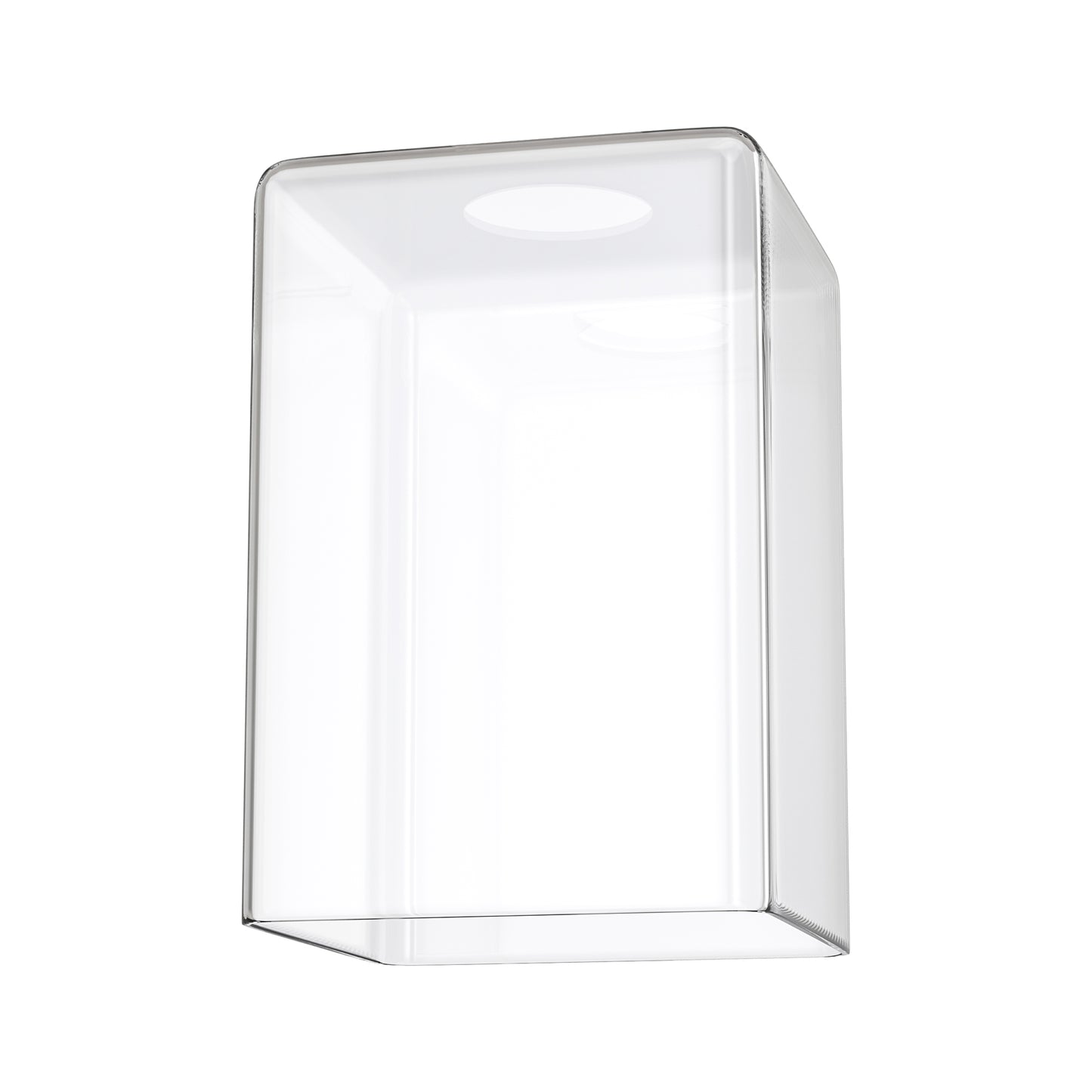 YANSUN 5.9 in. H Clear Square Glass Lamp Shade Replacement Accessory for Ceiling or Wall Light Fixtures