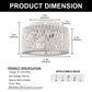 11.8 in. 3-Light White Rattan Flush Mount Ceiling Light for Hallway, Bedroom or Living Room