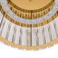10 in. Gold Cylinder 1-Light Dimmable LED Flush Mount Ceiling Light Fixture with 3CCT Control