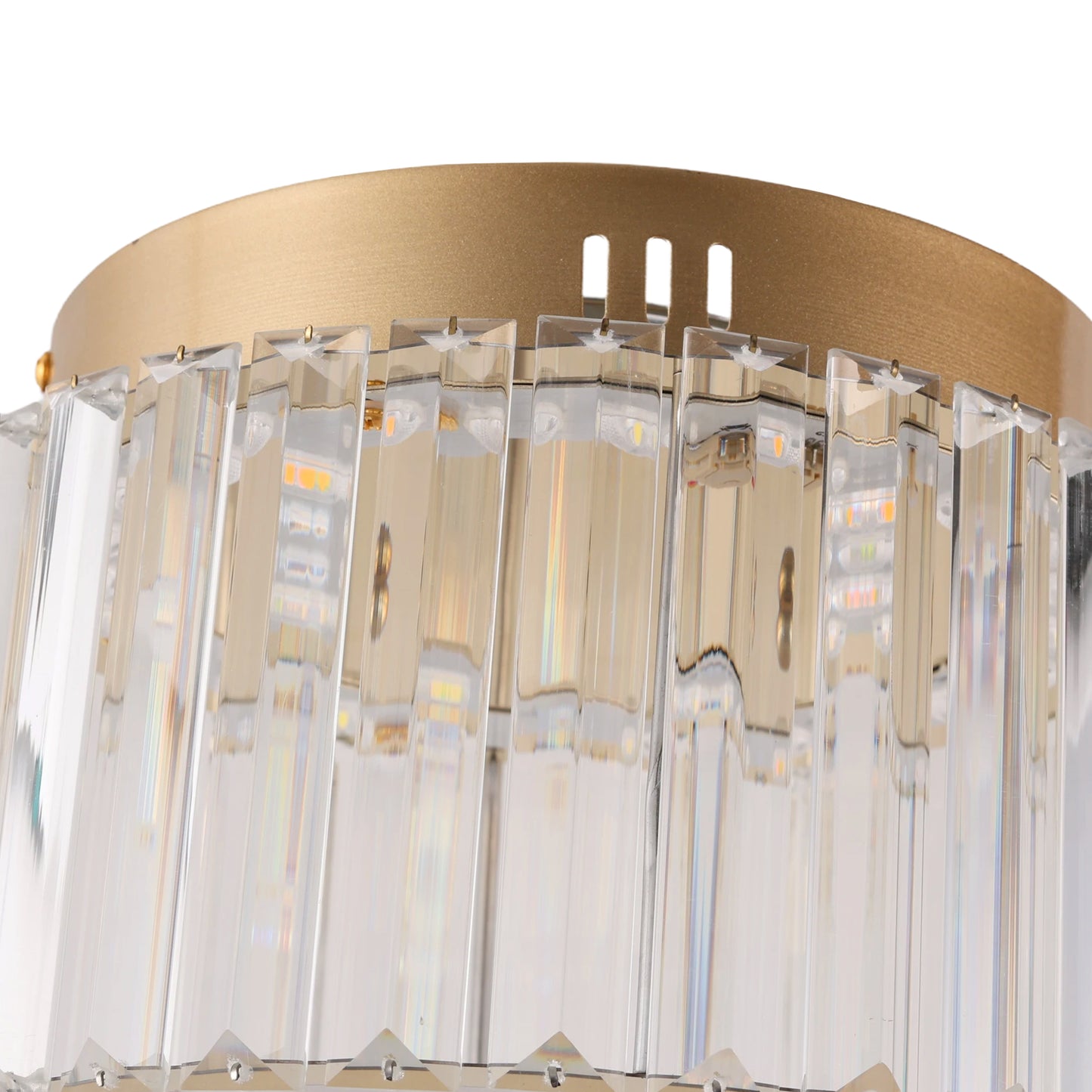 10 in. Gold Cylinder 1-Light Dimmable LED Flush Mount Ceiling Light Fixture with 3CCT Control