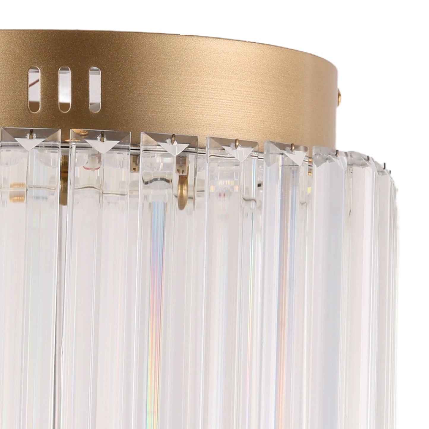 10 in. Gold Cylinder 1-Light Dimmable LED Flush Mount Ceiling Light Fixture with 3CCT Control