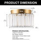 10 in. Gold Cylinder 1-Light Dimmable LED Flush Mount Ceiling Light Fixture with 3CCT Control