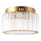 10 in. Gold Cylinder 1-Light Dimmable LED Flush Mount Ceiling Light Fixture with 3CCT Control