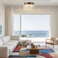 10 in. Gold Cylinder 1-Light Dimmable LED Flush Mount Ceiling Light Fixture with 3CCT Control