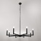 8-Light Black Farmhouse Chandelier with Candle Design for Dining Room, Kitchen Island, or Foyer
