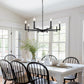 8-Light Black Farmhouse Chandelier with Candle Design for Dining Room, Kitchen Island, or Foyer