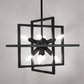 8-Light Black Modern Geometric Chandeliers, Industrial Adjustable Hanging Sputnik Pendant Light