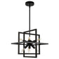 8-Light Black Modern Geometric Chandeliers, Industrial Adjustable Hanging Sputnik Pendant Light