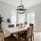 8-Light Black Modern Geometric Chandeliers, Industrial Adjustable Hanging Sputnik Pendant Light