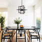 8-Light Black Modern Geometric Chandeliers, Industrial Adjustable Hanging Sputnik Pendant Light