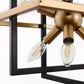 8-Light Black and Gold Modern Geometric Chandeliers, Industrial Adjustable Hanging Sputnik Pendant Light