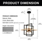 8-Light Black and Gold Modern Geometric Chandeliers, Industrial Adjustable Hanging Sputnik Pendant Light