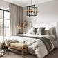 8-Light Black and Gold Modern Geometric Chandeliers, Industrial Adjustable Hanging Sputnik Pendant Light