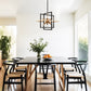 8-Light Black and Gold Modern Geometric Chandeliers, Industrial Adjustable Hanging Sputnik Pendant Light
