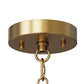 20 in. 5-Light Gold Candle Style Empire Chandelier with Black Fabric Shades for Home Lighting