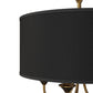 20 in. 5-Light Gold Candle Style Empire Chandelier with Black Fabric Shades for Home Lighting