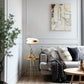 14 in. Banker Task and Reading Elegant Gold Bedside Lamp with White Glass Shade, Desk Light with Pull Chain for Bedroom