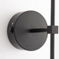 8 in. 1-Light Black Wall Sconce, Rechargeable Wall Sconce with Detachable Bulbs and Fabric Shade for Living Room(2-Pack）