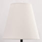 8 in. 1-Light Black Wall Sconce, Rechargeable Wall Sconce with Detachable Bulbs and Fabric Shade for Living Room(2-Pack）