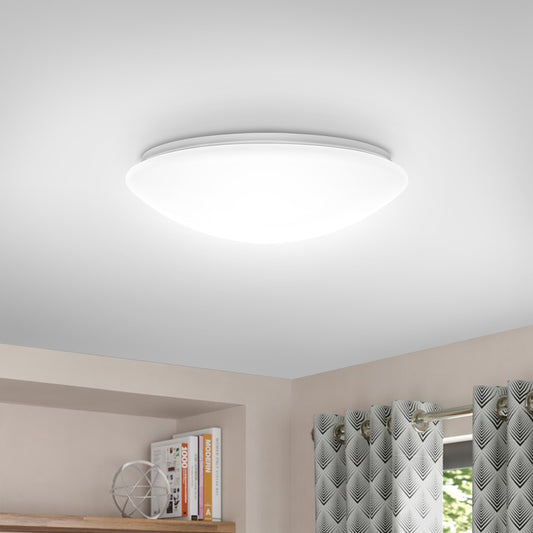 13 in. White Round Dimmable LED Flush Mount Ceiling Light in Daylight White 6000K with ETL Certified