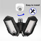 Ultra Bright Garage LED Light – 60W, Adjustable 4-Leaf Panels, 6500K Daylight, Tool-Free Install