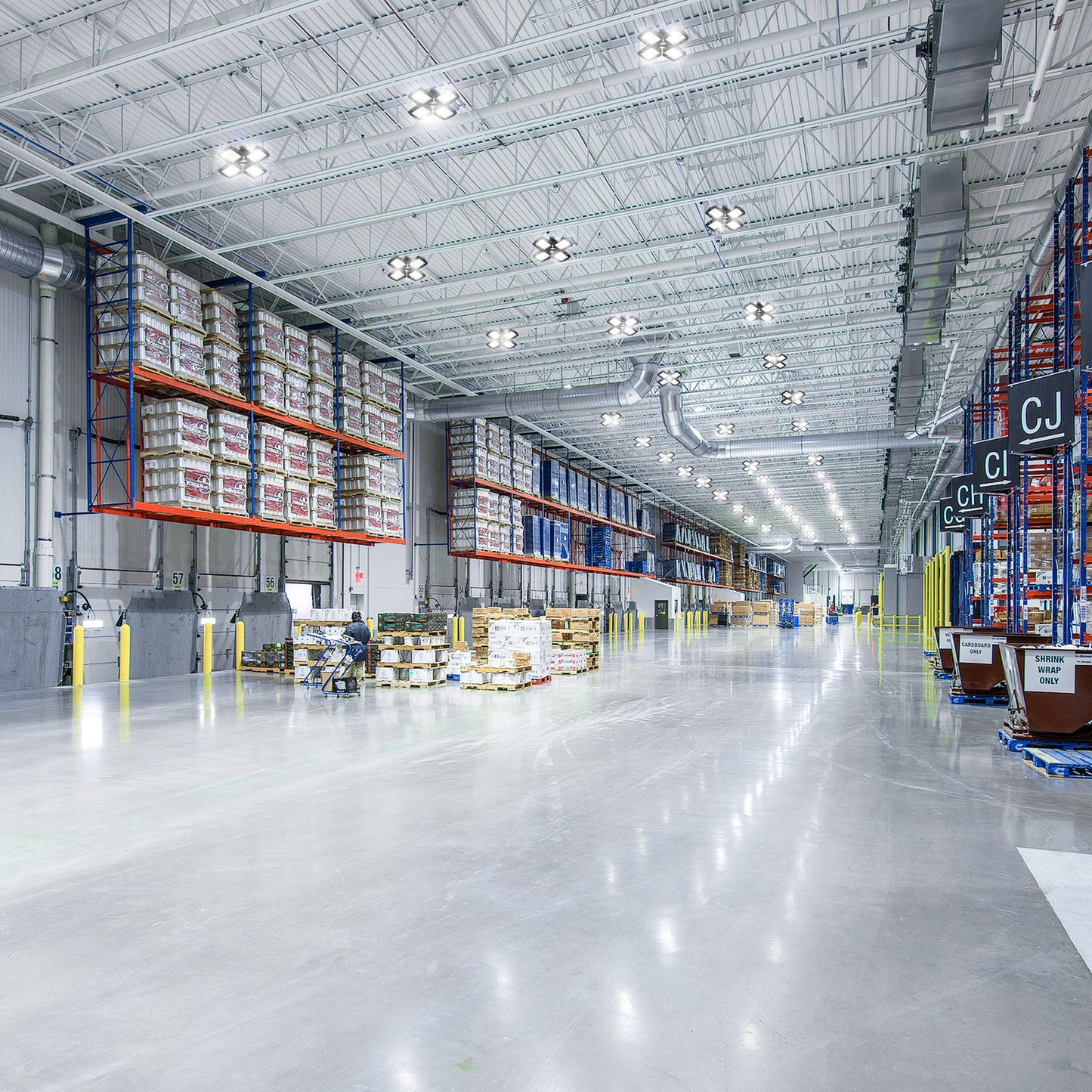 Ultra Bright Garage LED Light – 60W, Adjustable 4-Leaf Panels, 6500K Daylight, Tool-Free Install