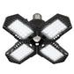 11 in. 60-Watt Black Motion Sensor LED Flush Mount Adjustable LED Garage Light with Foldable Panels
