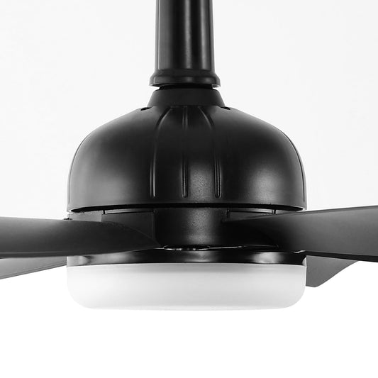 18 in. Indoor Black Standard Ceiling Fan with Adjustable White Integrated LED Flush Mount Light