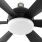 18 in. Indoor Black Standard Ceiling Fan with Adjustable White Integrated LED Flush Mount Light