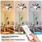 18 in. Indoor Black Standard Ceiling Fan with Adjustable White Integrated LED Flush Mount Light