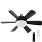 18 in. Indoor Black Standard Ceiling Fan with Adjustable White Integrated LED Flush Mount Light